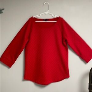 Girls Gap Kids red dotted pullover top, XXL (14-16)  Red on red , 3/4 sleeves